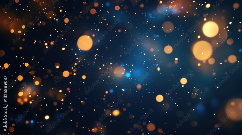 Aufkleber colorful bokeh lights create a dreamy atmosphere with sparkling effects in a dark background
