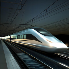 Fototapeta premium train on the railway