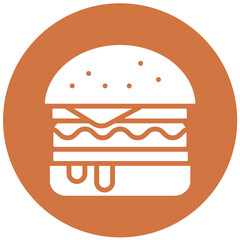 Vector Design Cheese Burger Icon Style