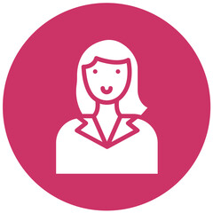 Vector Design Customer Female Icon Style