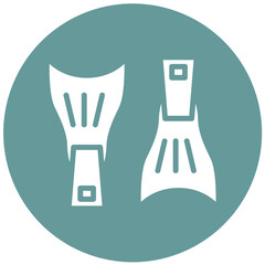 Vector Design Flippers Icon Style
