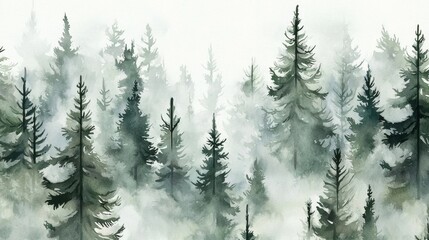 Obraz premium Immerse yourself in the serene beauty of this pine forest pattern.