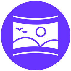 Vector Design Panoramic Icon Style