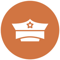Vector Design Police Cap Icon Style