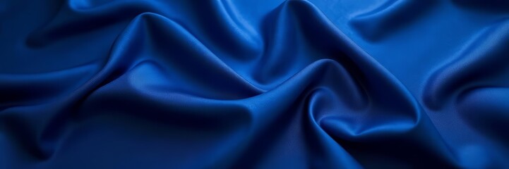 Obraz premium Elegant navy blue textile with room for wording, mockup, blank space