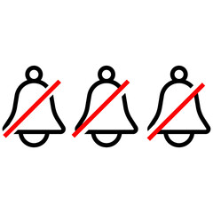 Notification bell icon vector design symbol templates