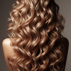 Hair that is naturally light in color and curly offering a uniqu