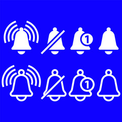 Notification bell icon vector design symbol templates