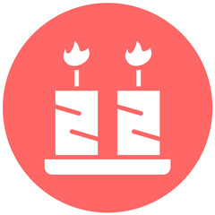 Vector Design Candle Icon Style