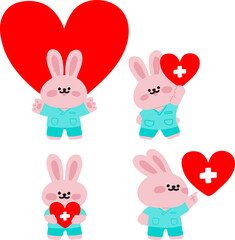 의료진 동물 캐릭터