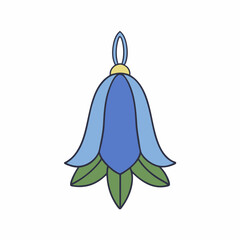 bluebell flower on white