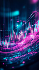 Financial Future: A Futuristic Stock Chart Illustration