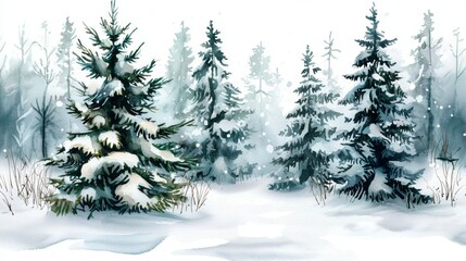 Embrace the magic of the holiday season in a frost-covered woodland.