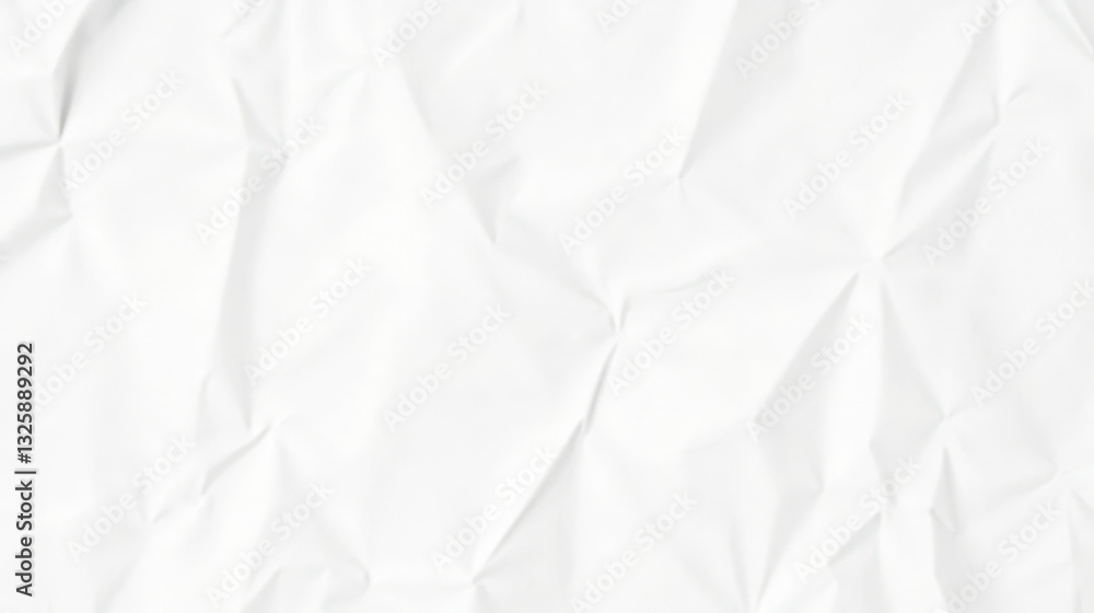 Aufkleber crumpled white paper texture background rough folds surface abstract design minimal art blank space 