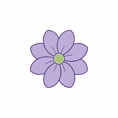 lilac flower vector illustration