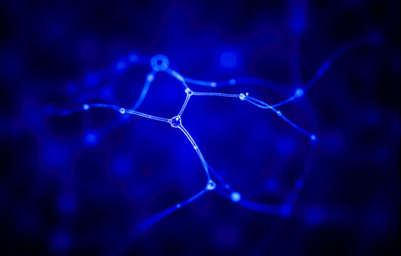 Molecular structure technology abstract background network connection science futuristic biotechnology digital innovation data visualization artificial intelligence nanotechnology