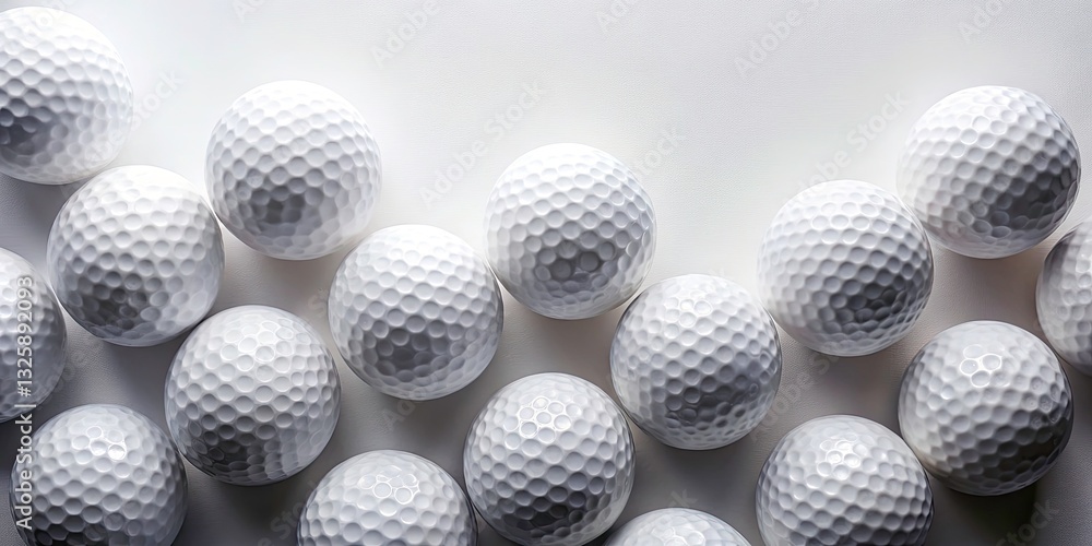 Aufkleber minimalist golf balls composition for clean product display with empty space for text and design ele