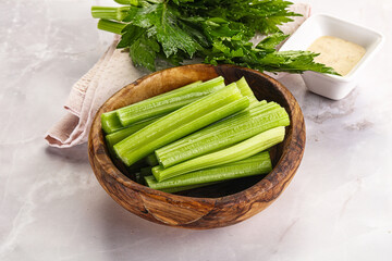 Vegan cuisine - dietary celery cticks