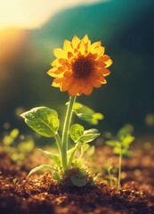 yellow sunflower in the garden