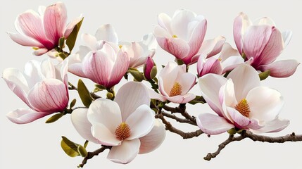 Stunning magnolia flower bouquet in full bloom.