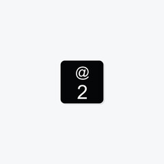 Laptop button design on grey background 