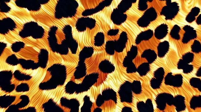Leopard Print Orange Black
