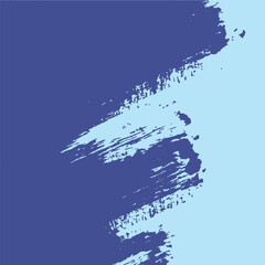 Abstract Purple Paint Brush Stroke on Blue Square Background