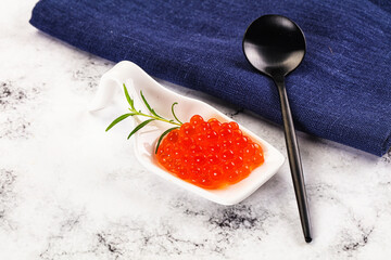 Luxury red caviar salmon fish