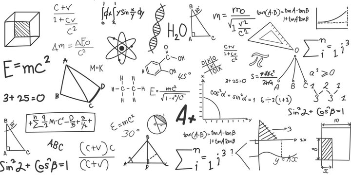 math symbols on white board