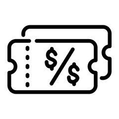 coupon Line Icon
