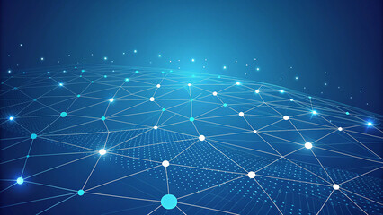 Abstract geometric network technology 
 futuristic digital network background