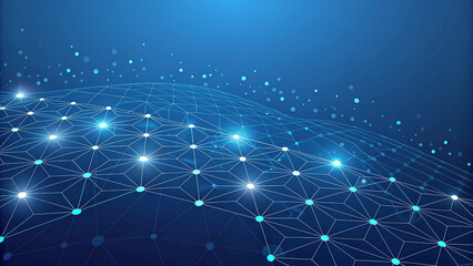 Abstract geometric network technology 
 futuristic digital network background