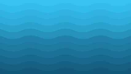 An abstract background with waves. A blue waves background. Sea waves. Shades of blue ocean wavy surface. The sea layers illustration.