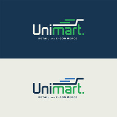 UniMart Logo Modern Retail and Ecommerce Brand Design