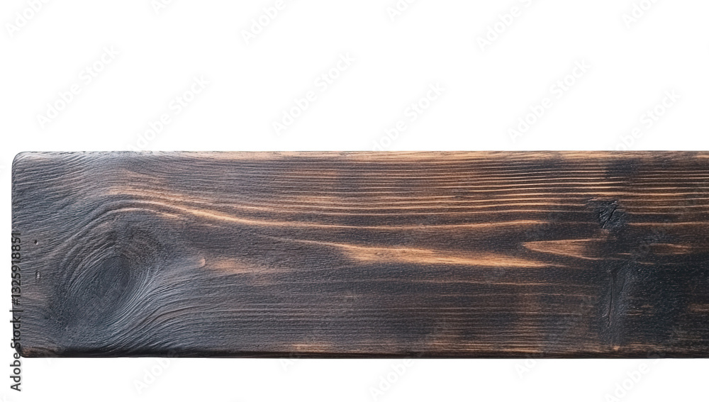 Poster dark weathered wooden plank with visible grain patterns showcasing a rustic aesthetic that could be 