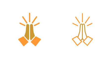 Folded Hands Icon Design