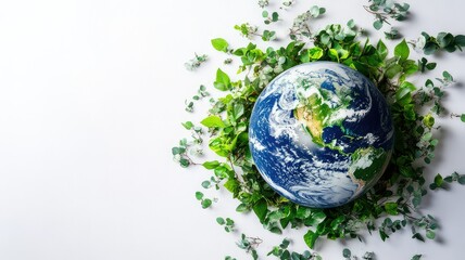 World Design Day, Earth Day concept isolated on pristine white background international Earth Day. Environmental problems and environmental protection  27 April
