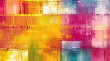 Colorful Abstract Geometric Painting