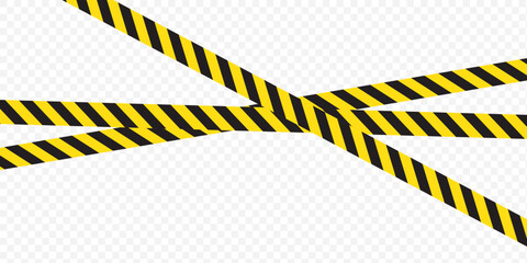 caution warning tape set: designed for industrial safety, roadwork, construction, and hazard zones. Vector illustration. EPS 10.