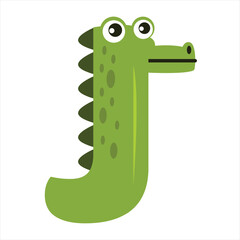 Crocodile Cartoon Alphabet