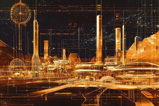 The blueprint for the Mars colony layout highlights an intricate plan with adaptable living modules, power setups, and