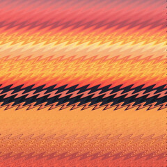 Sunset Chevron: Vibrant Warm Zigzag Panorama