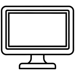 computer monitor with blank screen