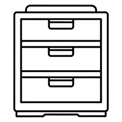 vector illustration of a modern office cabinet with boxes
