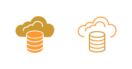 Cloud Database Icon Design