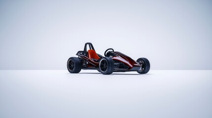 Obraz premium Sleek Futuristic Go Kart Racer 3D Render High Resolution Image