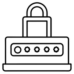 lock security icon vector illustration