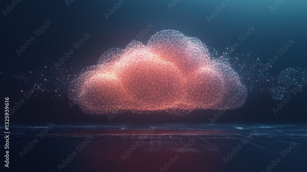 Poster abstract cloud computing concept