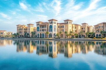 Stunning luxury waterfront area featuring high-end complexes and top-notch amenities for an upscale lifestyle.