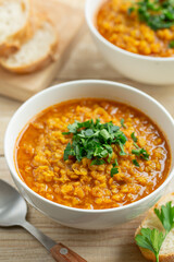 spicy vegan lentil soup